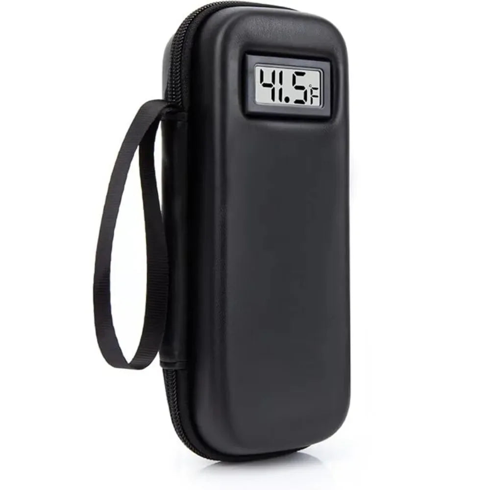 Waterproof Insulin Cooler Travel Case with Thermometer Display