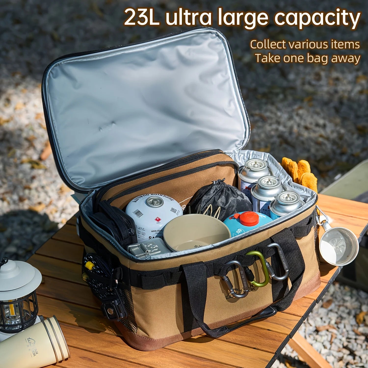 Large Insulated Tactical Cooler Bag Leak-Proof Outdoor Storage