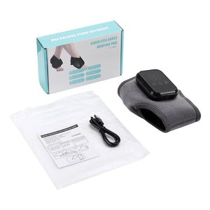 Electric Heated Ankle Massager Brace Heat, Vibration & Support