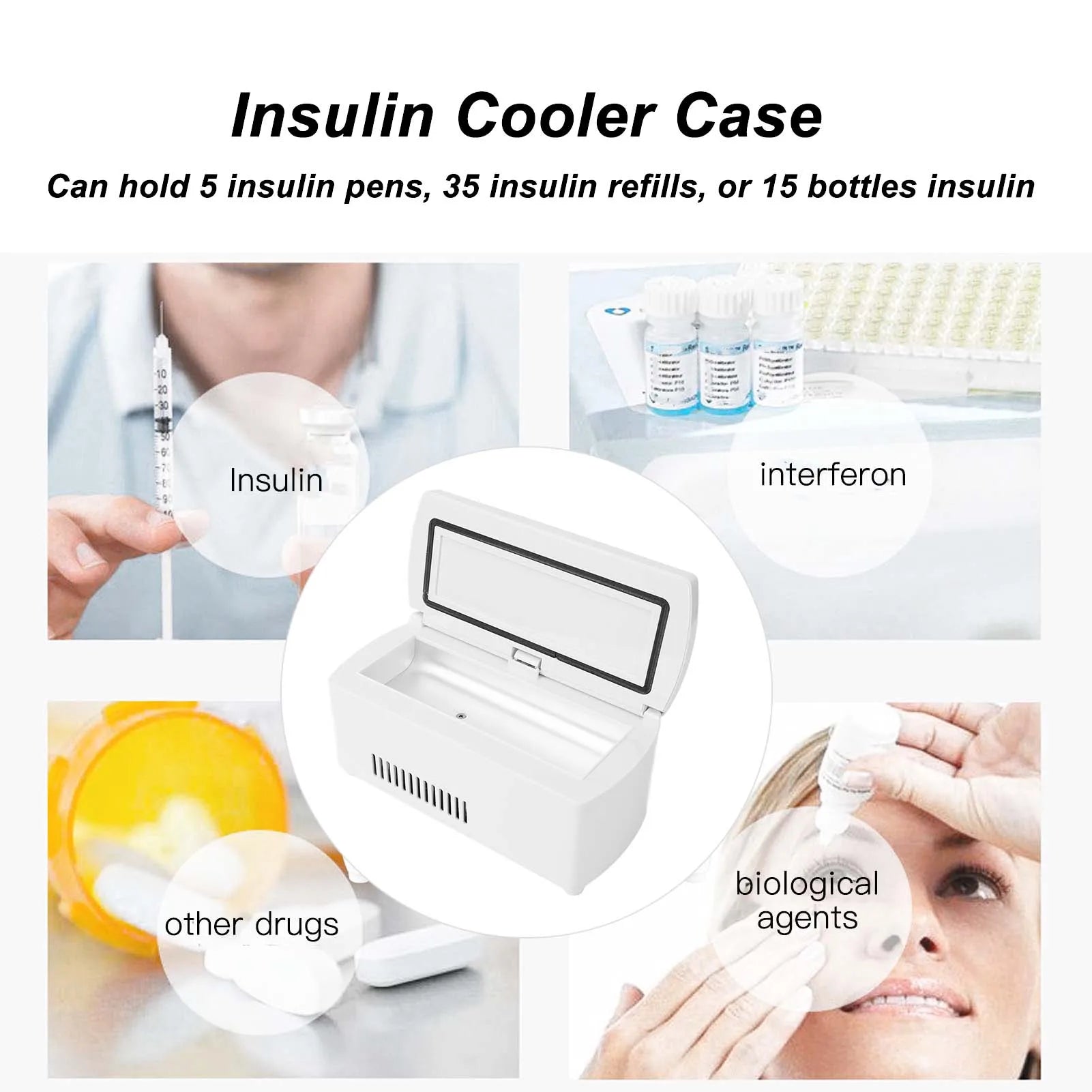 Portable Plug-In Insulin Cooler Box Mini Medicine Fridge
