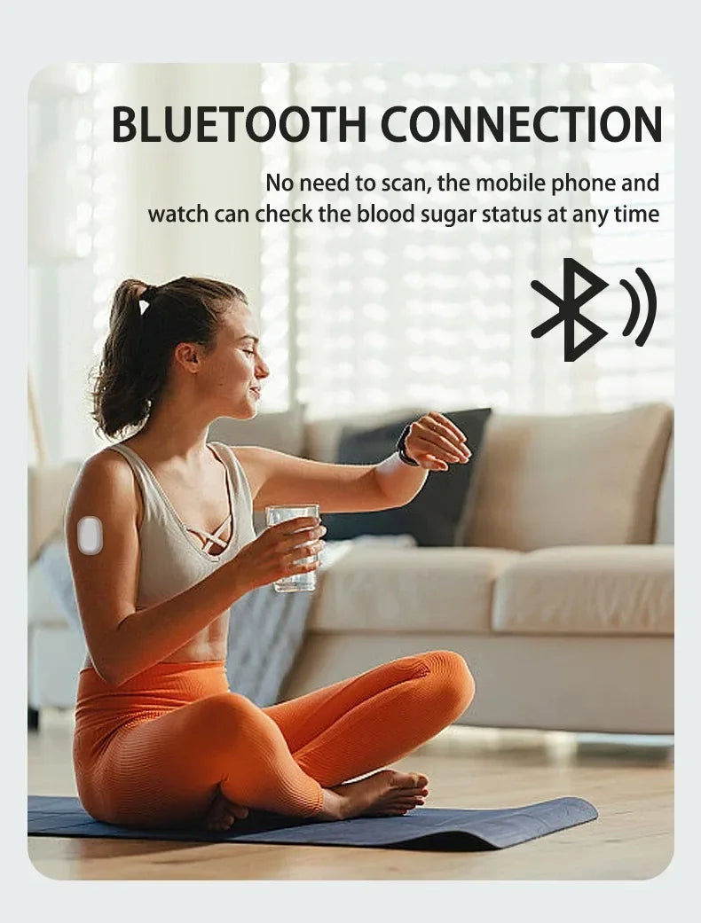 Freestyle Libre Sensor Bluetooth Scan Free Remote Data Sharing Aidex Dynamic Blood Glucose Monitoring CGMS 24h Realtime Monitor