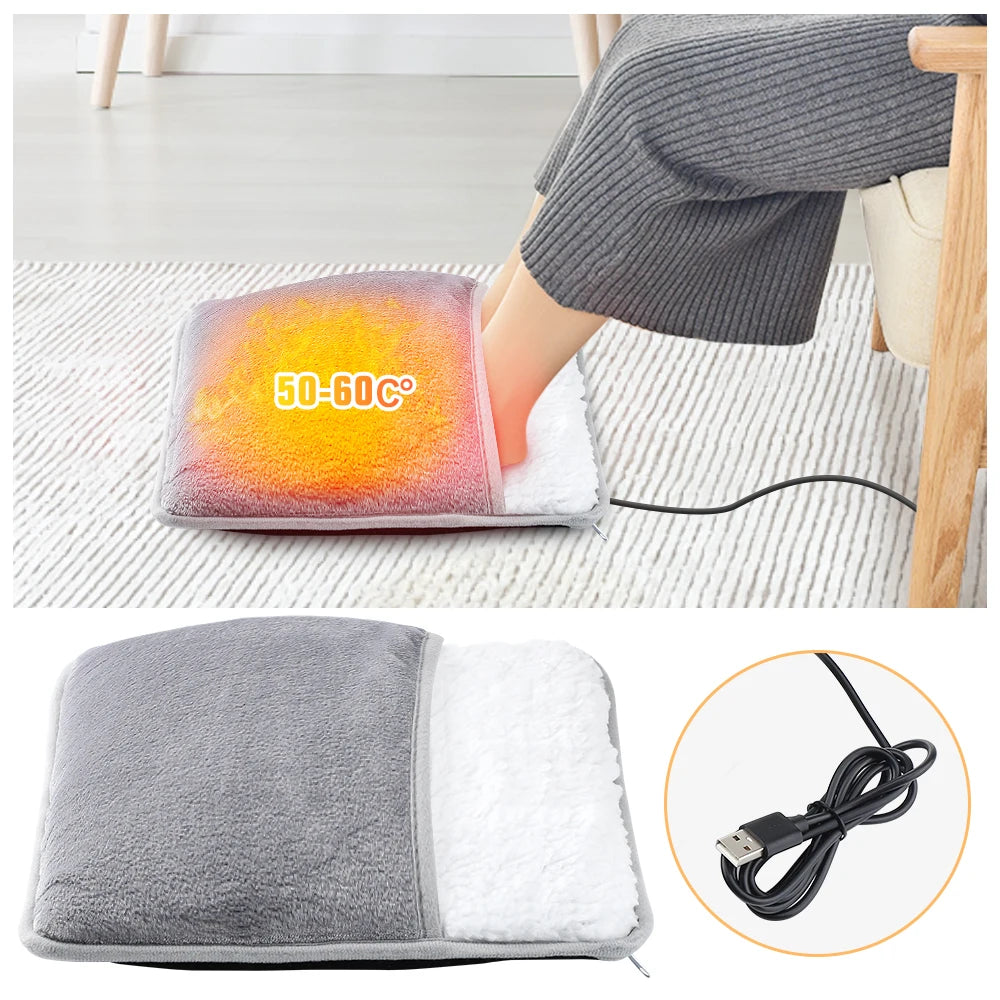 Electric Foot Heating Pad Fast-Heating Under Desk Warming Mat