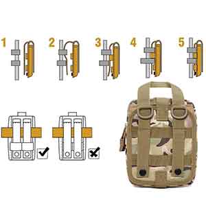Tactical MOLLE First Aid Pouch Lightweight Rip-Away Medical Bag