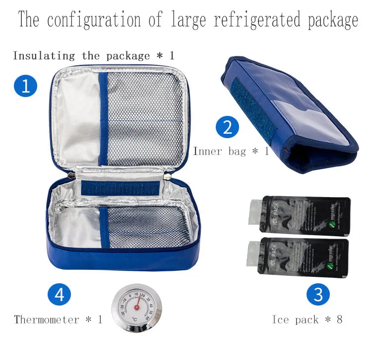 Medium Insulin Cooler Bag Portable Insulated Diabetic Travel Case