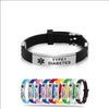 Type 1 Diabetes Medical Alert ID Bracelet Stainless Steel Mesh ICE SOS