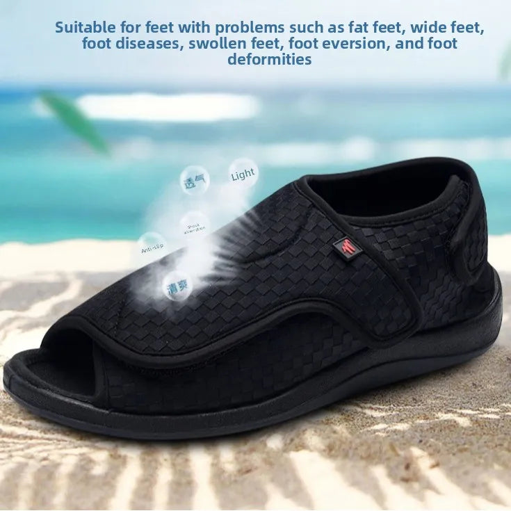 Unisex Diabetic Slippers Extra Wide Adjustable Indoor Sandals