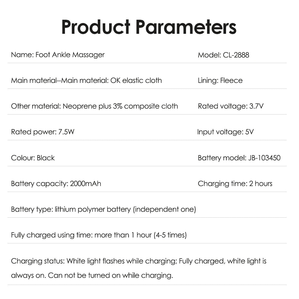 Electric Heated Ankle Massager Brace Heat, Vibration & Support