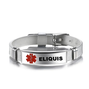 Type 1 Diabetes Medical Alert ID Bracelet Stainless Steel Mesh ICE SOS