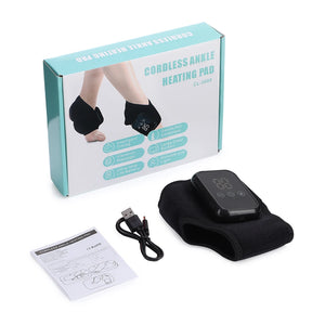 Electric Heated Ankle Massager Brace Heat, Vibration & Support