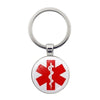 Diabetic Medical Alert Keychain Star of Life Emergency ID Pendant