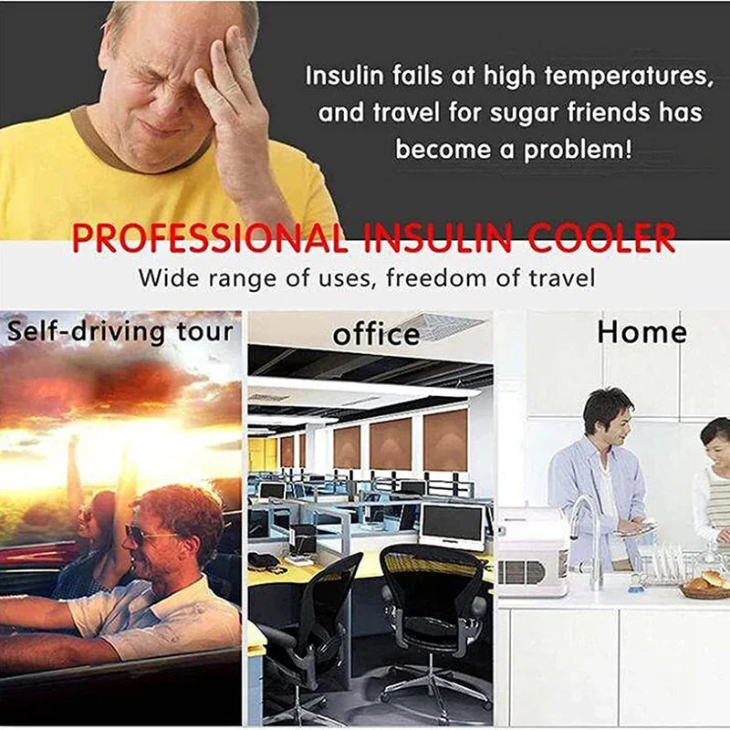 USB Insulin Cooler Bag with Temperature Control Portable Medical Travel Case