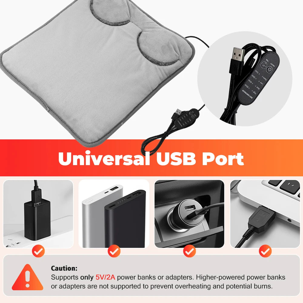 Electric Foot Heating Pad Fast-Heating Under Desk Warming Mat