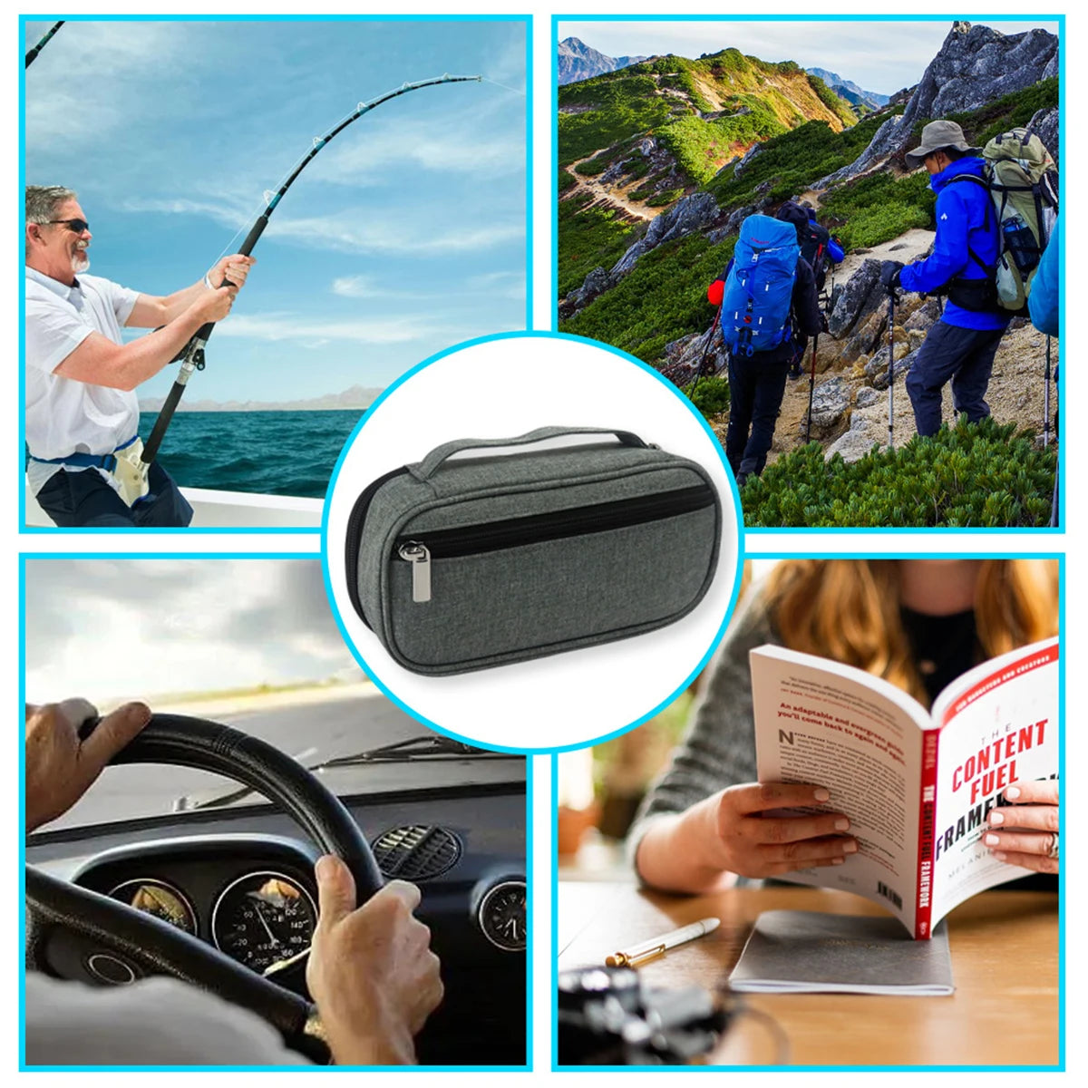 Portable Insulin Cooling Case Lightweight Travel First Aid Bag