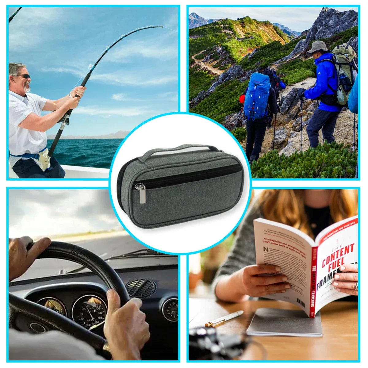 Portable Insulin Cooling Case Lightweight Travel First Aid Bag