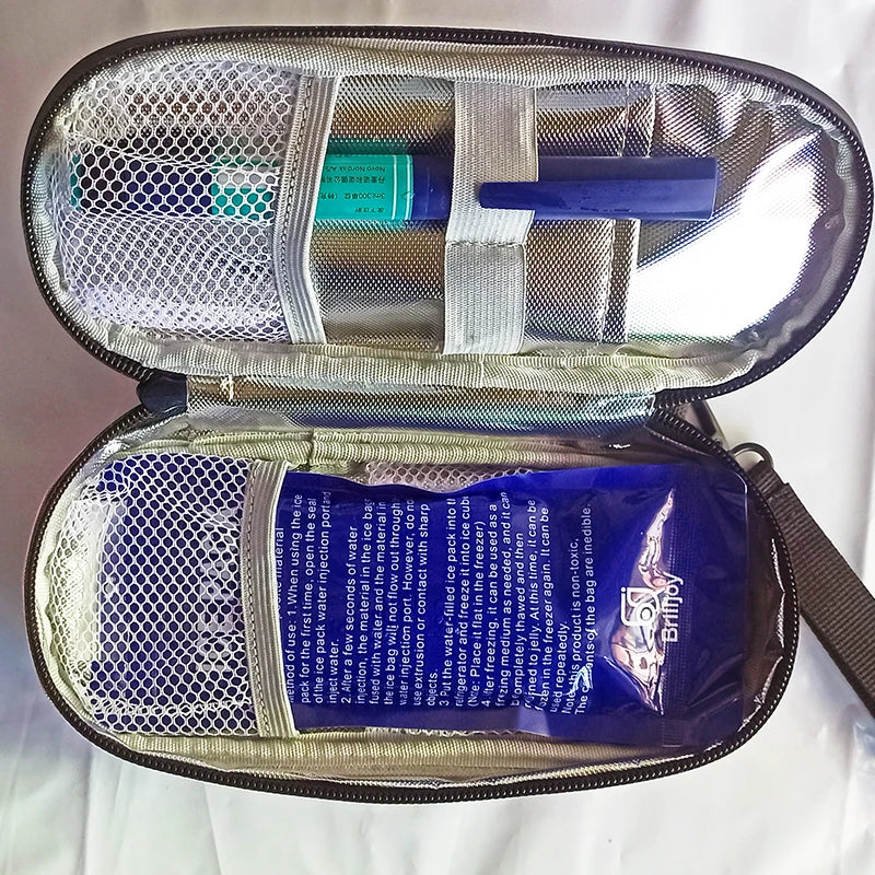Waterproof Insulin Cooler Bag with Ice Pack  Diabetic Storage Case