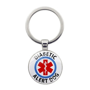 Diabetic Medical Alert Keychain Star of Life Emergency ID Pendant
