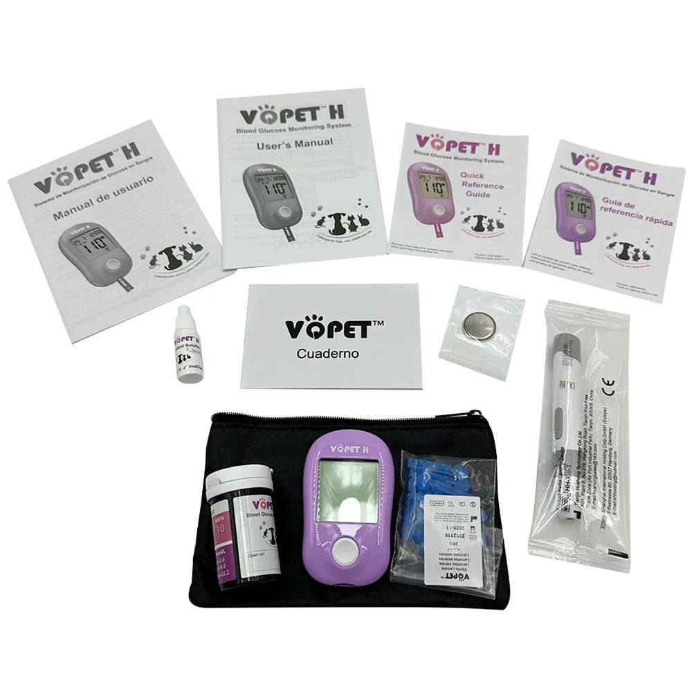 Pet Blood Glucose Monitoring System Veterinary Diabetes Test Kit