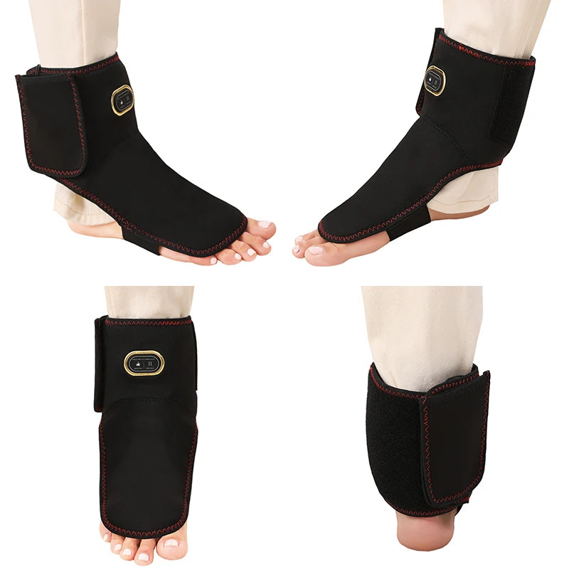 Electric Heated Ankle Support Brace 3-Level Heat & Massage