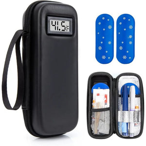 Insulin Cooler Travel Case with Thermometer Waterproof Medicine Organizer