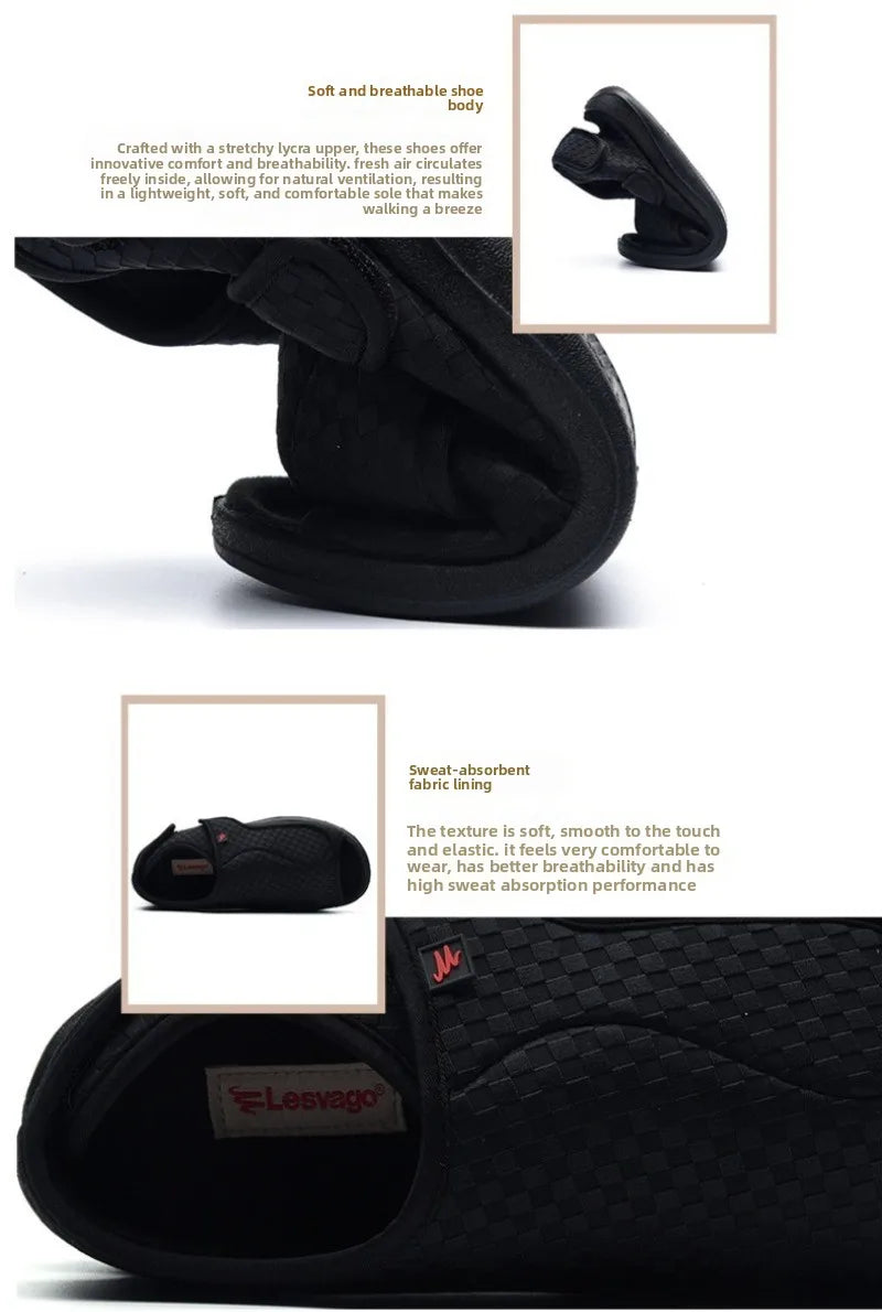 Unisex Diabetic Slippers Extra Wide Adjustable Indoor Sandals